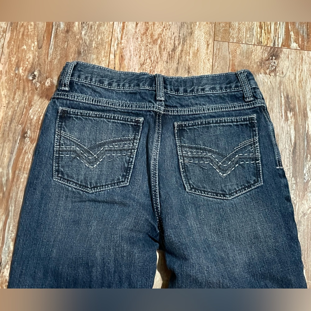 Dark Blue Wrangler Denim Jeans - Classic Back Pocket Detail